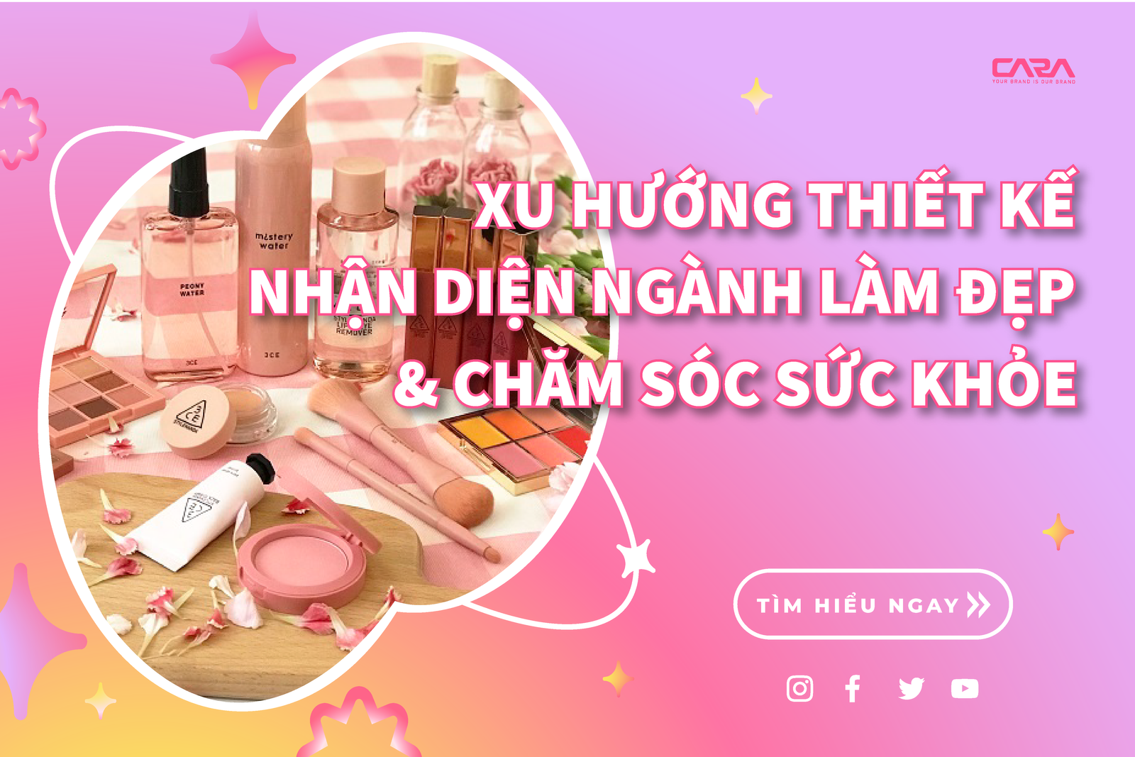 xu hướng thiết kế nhận diện ngành làm đẹp & chăm sóc sức khỏe